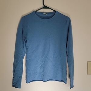 J. Crew Wool Blend Long Sleeve Crew Neck Sweater Sz M Blue